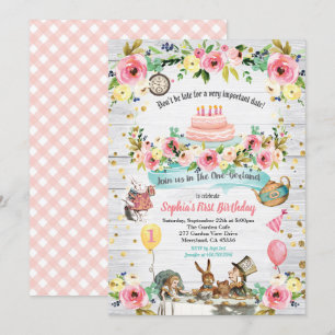 Ouro de convite para o primeiro aniversário do ON