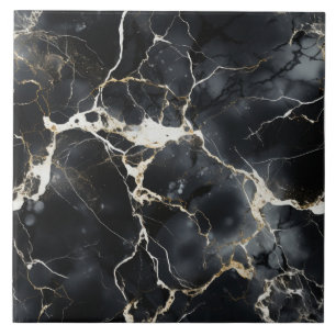 Ouro de esplendor de veias preto Azulejo de mármor
