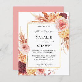 Ouro De Orçamento Burgundy Blush Pink Floral Casam