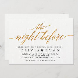 Ouro do falso a noite antes do convite