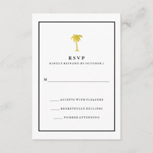Ouro do falso e palmeira preta RSVP Wedding Glam