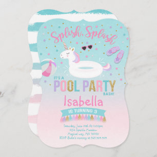 Ouro do rosa do convite do aniversário da festa na