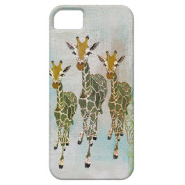 Ouro do vintage & capas de iphone dos girafas do