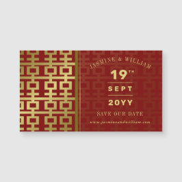 Ouro Duplo Xi Casamento Chinês Guardar A Data