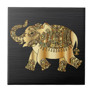Ouro Elefante Azulejo Cerâmico