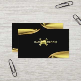 Ouro elegante e Cartão de visita preto