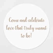 ouro elegante em adesivos de convite para casament