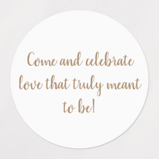 ouro elegante em adesivos de convite para casament