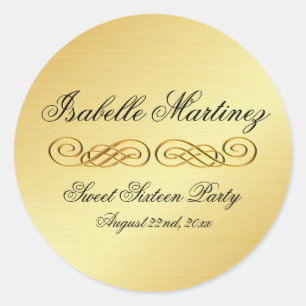 Ouro elegante etiqueta personalizada do doce