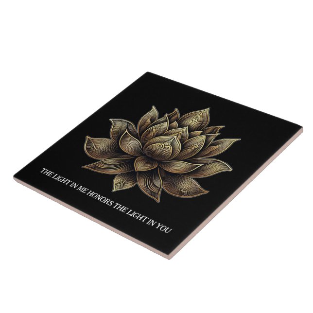 Ouro Elegante Lotus Flor em Mim... (Lateral)