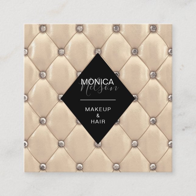 ouro falso luxuoso e cartão de visita preto (Frente)