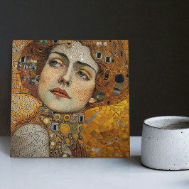 Ouro Fase Gustav Klimt Mosaic Edwardian Mulher C