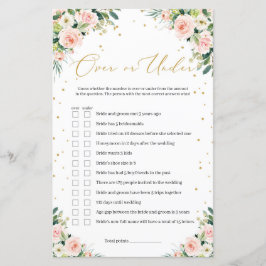 Ouro floral cor-de-rosa, cor-de-rosa, sobre ou sob