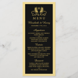 Ouro Floral Emblem Wedding Menu