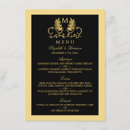 Ouro Floral Emblem Wedding Menu