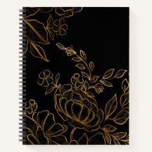 ouro florescente notebook escuro