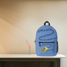 Ouro francês Horn Drawing Swirled Music Funcionari