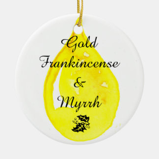 Ouro, Frankincense e mirra. Ornamento