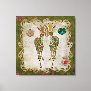 Ouro Girafas Olive Canvas