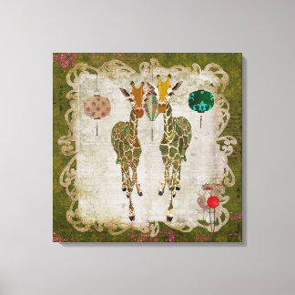 Ouro Girafas Olive Canvas