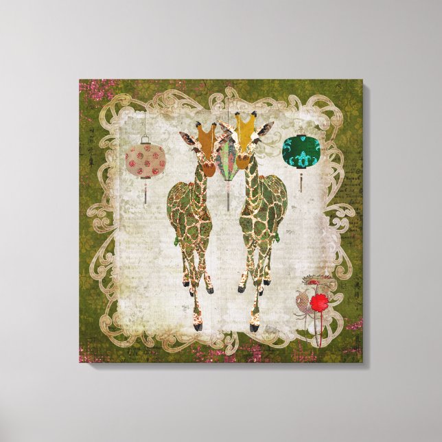 Ouro Girafas Olive Canvas (Frente)