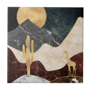 Ouro Giraffe Desert Landscape & Marble Mountain