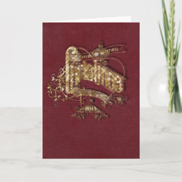 Ouro Glitter Natal - Cartão de Saudação