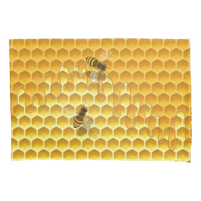 Ouro Honeycomb com abelhas personalizáveis (Frente-Esquerda)