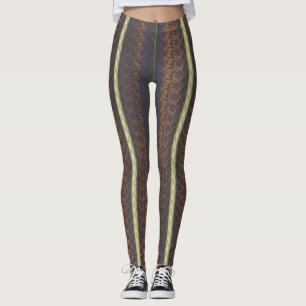 Ouro Idade do Leggings Vitorianas Impressão Yoga