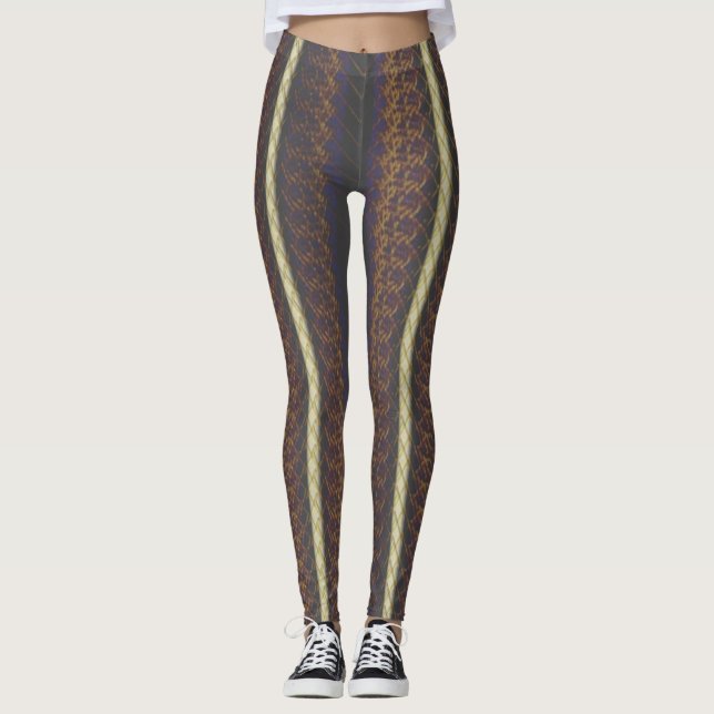Ouro Idade do  Leggings Vitorianas Impressão Yoga (Frente)