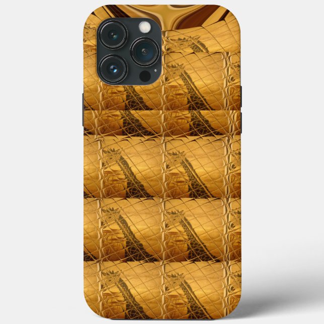 Ouro Infinito Girafa Animal Motif Art Impressão (Verso)