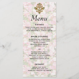 Ouro Jeweled Floral Wedding Menu (Menu de Casament