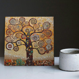 Ouro Klimt Árvore da Vida Abstrato de Arte Nouveau
