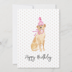 Ouro Labrador Birthday Hat Balloons Cachorro Feita