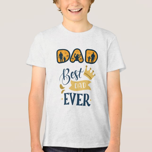 Ouro Laranja e Dia de os pais Moderno Azul (Frente)