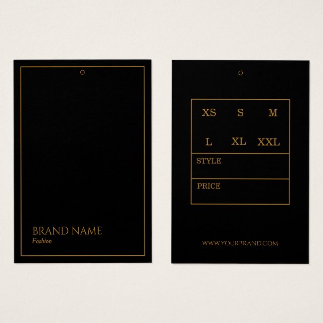 Ouro Lux Modern Hang Tags (Frente & Verso)