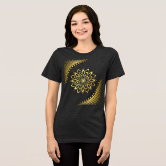 Ouro Mandala Camisa-T feminina