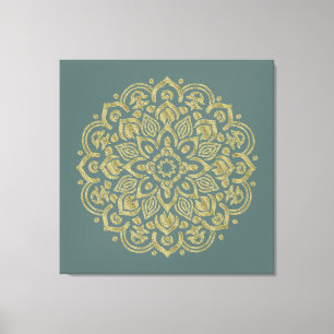Ouro Mandala - Canvas