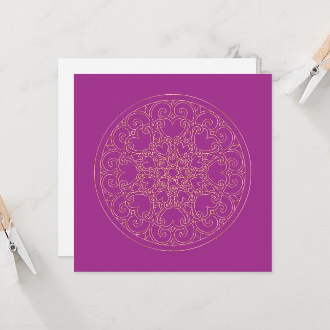 Ouro Mandala - Cartão de Saudação (Frente/Verso In Situ)