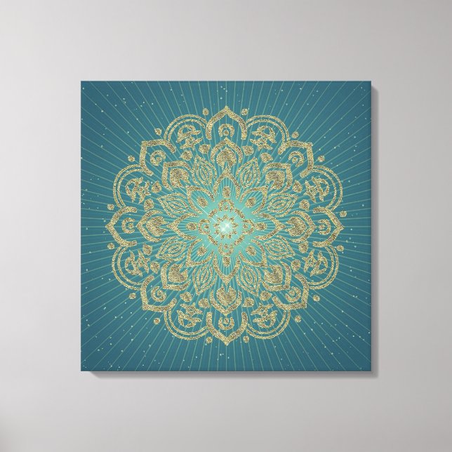 OURO MANDALA Rosette - Canvas (Frente)