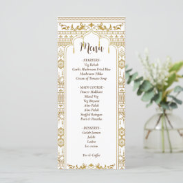Ouro Mandap Border Menu do casamento Indiano