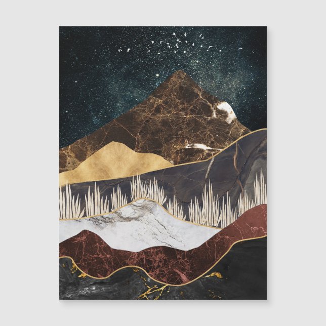 Ouro Marble Mountain Sob O Céu Estrelado (Frente)