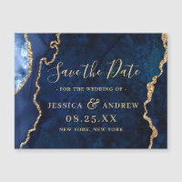 Ouro Marinho Azul Agate Salvar a Data Magnética da