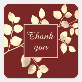 Ouro marrom-romântico deixa adesivo quadrado