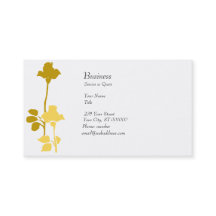 Ouro moderno do cartão de visita floral retro dos