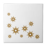 Ouro Moderno do século médio Starburst Design Cerâ<br><div class="desc">design de inspiração moderna do século médio,  com rajadas de ouro retrô vintage em um design orgânico em fundo branco. Design simples e limpo moderno.</div>