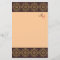 Ouro Monogrammed dos artigos de papelaria em Brown