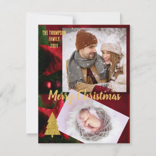 Ouro Natal foto elegante script família de texto