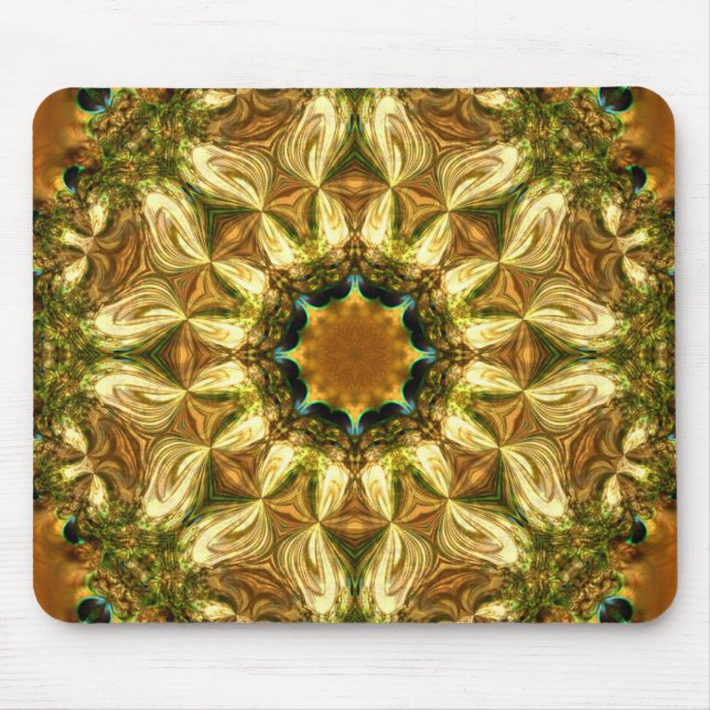Ouro Natureza Mandala Mousepad (Frente)