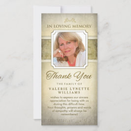 Ouro Notas do Memorial Musical Cartões de agradeci